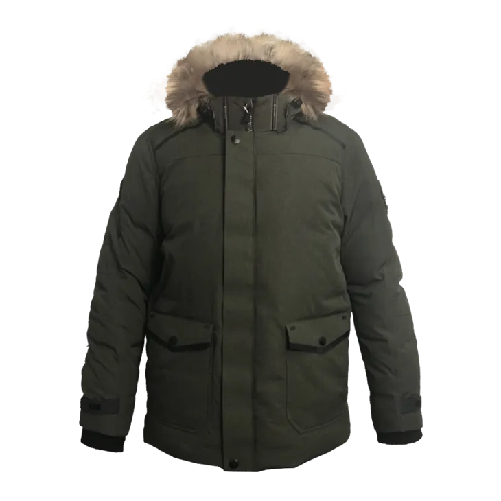 Parka Long Mat pou Gason